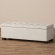 Roanoke Storage Ottoman Bench in Tufted Beige Fabric
