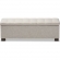 Roanoke Storage Ottoman Bench in Tufted Beige Fabric