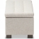 Roanoke Storage Ottoman Bench in Tufted Beige Fabric