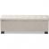 Roanoke Storage Ottoman Bench in Tufted Beige Fabric