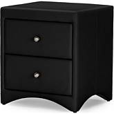 Dorian Nightstand in Black Leatherette