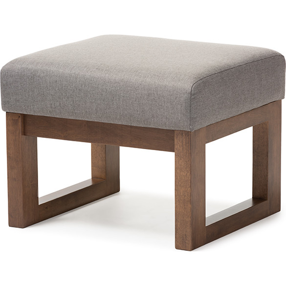 Baxton Studio Yashiya Rocking Chair and Ottoman - Thumbnail 5