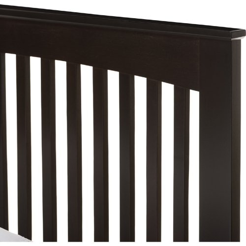 Hevea Twin Platform Bed with Trundle in Dark Brown Wood