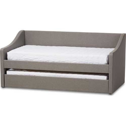 Barnstorm Twin Daybed with Trundle Bed in Gray Fabric