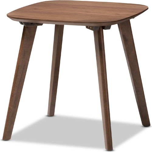 Dahlia End Table in Walnut Finish Wood