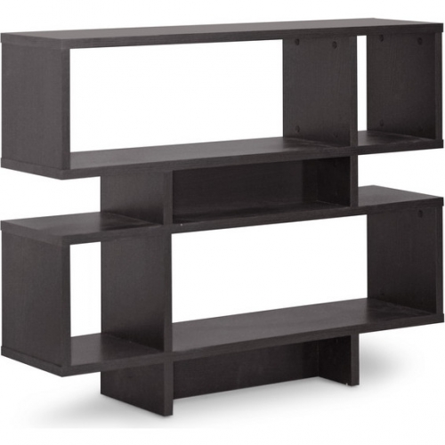 Cassidy 4 Level Bookcase in Dark Brown Wood