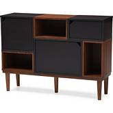 Anderson Sideboard Storage Cabinet in Oak & Espresso Wood