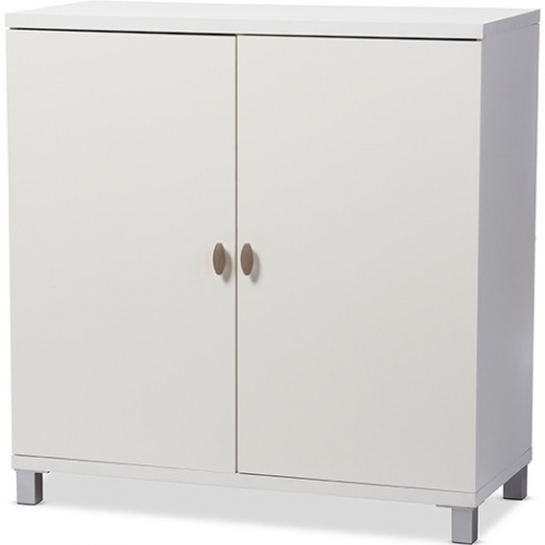 Marcy Storage Cabinet in White Wood