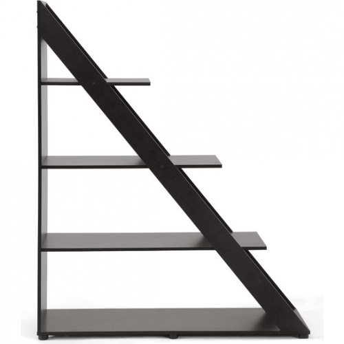 Psinta Bookcase in Dark Brown Finish