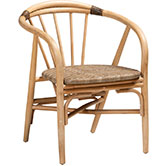 Kyoto Dining Chair in Natural Brown Rattan