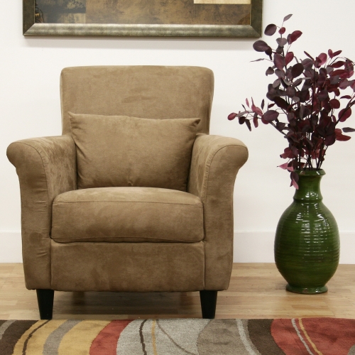 Marquis Club Accent Chair in Tan Microfiber