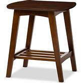 Sacramento End Table in Dark Walnut Finish