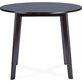 Debbie 35" Round Dining Table in Dark Brown Wood
