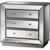 Edeline 3 Drawer Cabinet in Mirror