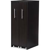 Lindo 2 Door Cabinet in Dark Brown Wood