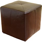 Aric Ottoman in Dark Brown Bonded Leather