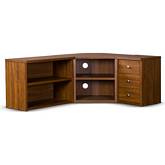 Commodore 55" TV Stand in Brown Wood & Metal