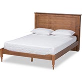 Danielle King Platform Storage Bed in Ash Walnut Finish Wood