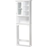 Campbell Over Toilet Storage Cabinet in White Wood