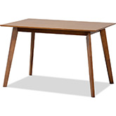 Maila 47" Dining Table in Walnut Brown Finish Wood
