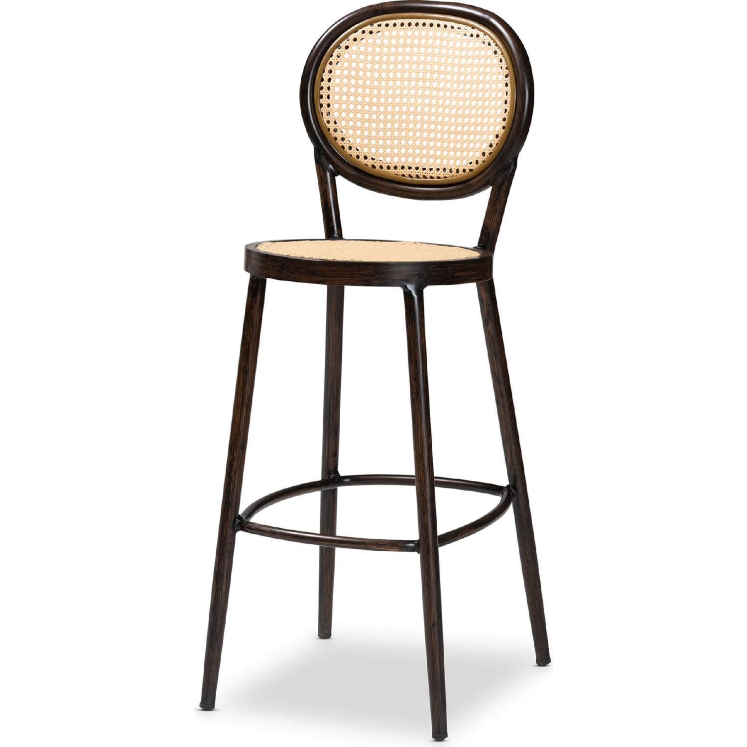 Joyside Patio Bar Stool 25.6 INCH Height Indoor-Outdoor Square Bar Counter Stool with Foot Rest Bar Chair for Patio