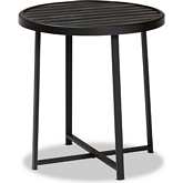 Sadiya Outdoor Side Table in Black Metal
