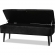Caine Storage Bench in Tufted Black Velvet & Dark Brown Wood