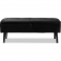 Caine Storage Bench in Tufted Black Velvet & Dark Brown Wood