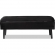 Caine Storage Bench in Tufted Black Velvet & Dark Brown Wood