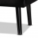Caine Storage Bench in Tufted Black Velvet & Dark Brown Wood