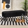 Caine Storage Bench in Tufted Black Velvet & Dark Brown Wood