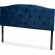 Leone King Headboard in Button Tufted Navy Blue Velvet