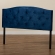 Leone King Headboard in Button Tufted Navy Blue Velvet