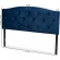 Leone King Headboard in Button Tufted Navy Blue Velvet