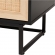 Declan 2 Door Storage Cabinet in Espresso, Wood, Rattan & Black Iron