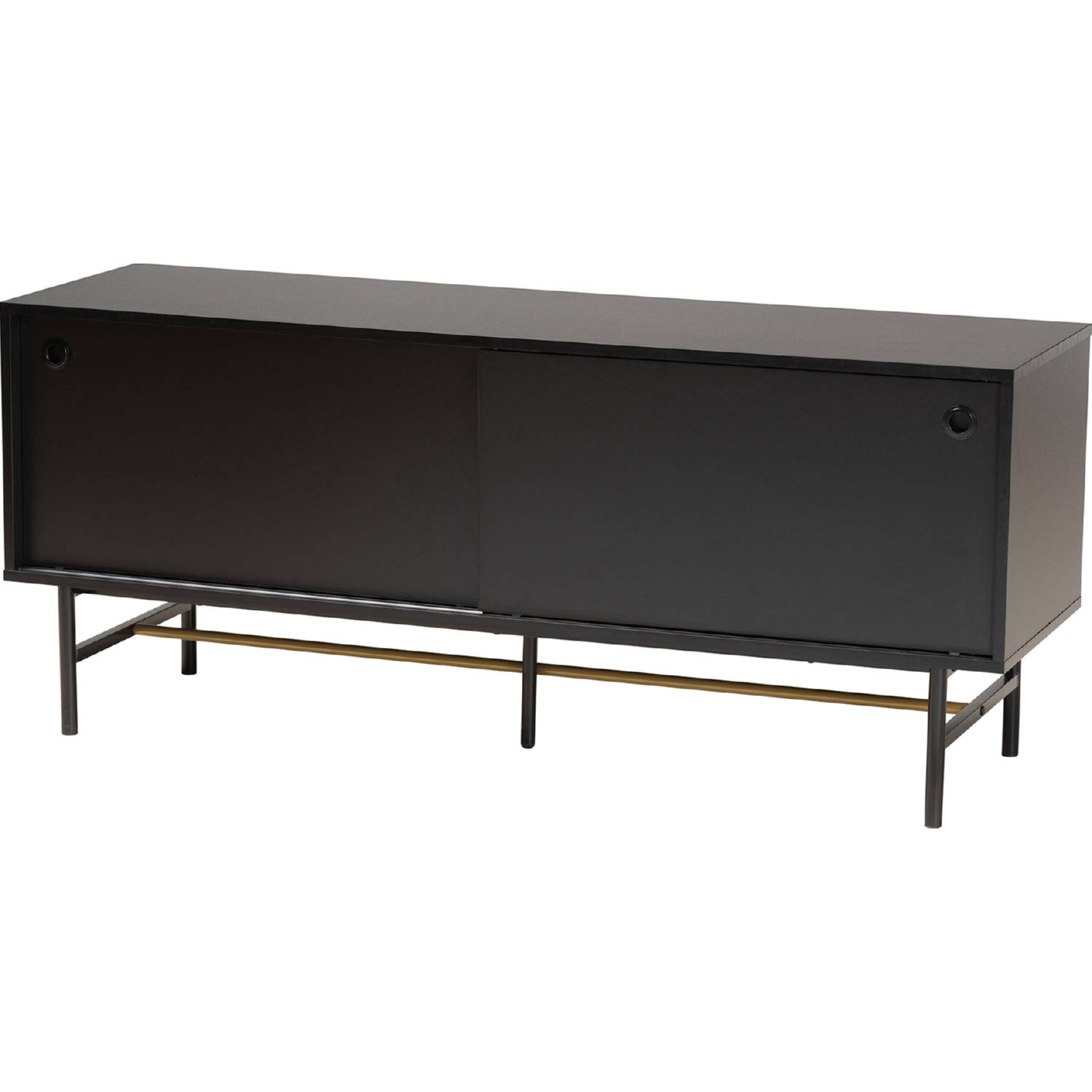 Baxton LCF20271Dark BrownTV Stand Truett 53" TV Stand in Dark Brown