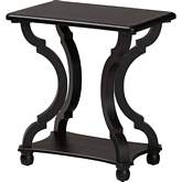 Cianna End Table in Black Wood