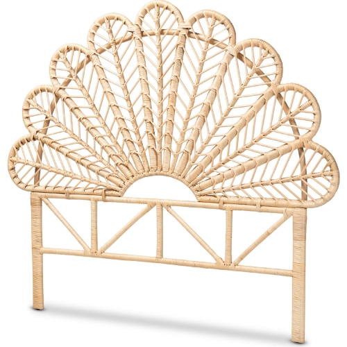 Variel Natural Brown Rattan Queen Headboard