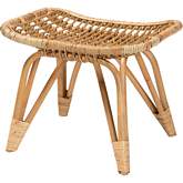 Earvin Ottoman in Natural Brown Rattan