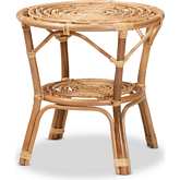 Cariel Coffee Table in Natural Brown Rattan