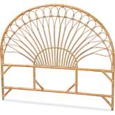 Devereaux Queen Headboard in Natural Brown Rattan