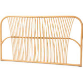 Laina Queen Wall Mount Headboard in Natural Brown Rattan