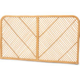 Sakina Queen Wall Mount Headboard in Natural Brown Rattan