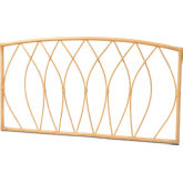 Halia Queen Wall Mount Headboard in Natural Brown Rattan