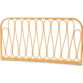 Carrick Queen Wall Mount Headboard in Natural Brown Rattan