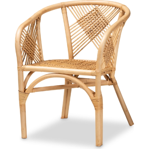 Kagama Dining Chair in Natural Brown Rattan