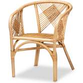 Kagama Dining Chair in Natural Brown Rattan