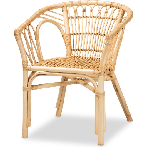 Kaka Dining Chair in Natural Brown Rattan