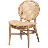 Osaka Dining Chair in Natural Brown Rattan