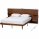 Graham Queen Platform Storage Bed & Built In Nightstands in Ash Walnut Finish